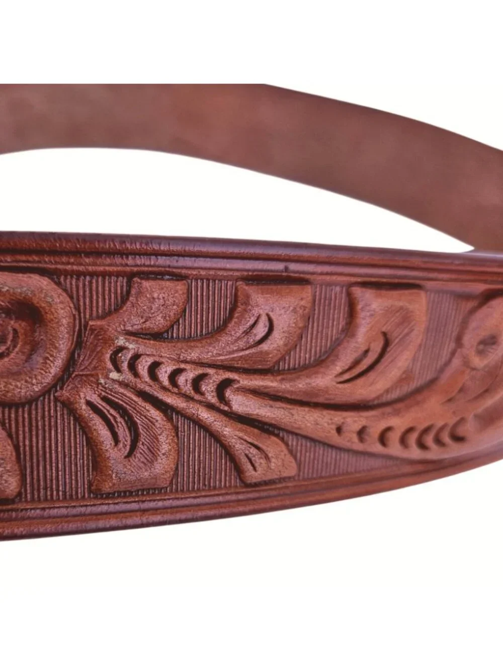 Boy Scouts Centennial Hand Tooled Leather Belt Bison Designs Symbol Buckle 2015